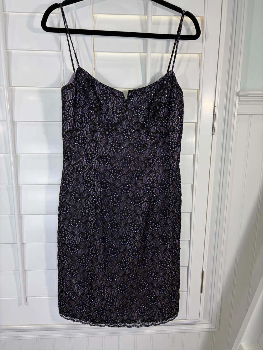 Jade Melody Tam Black Lace Cocktail Mini Dress with Spaghetti Straps (8)